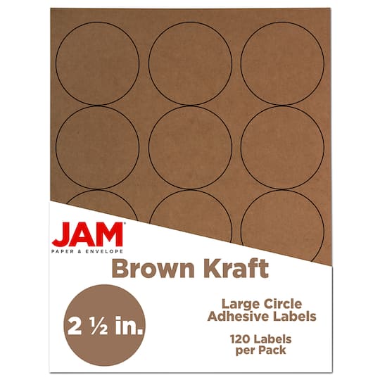 JAM Paper 2.5&#x22; Circle Product &#x26; Container Labels, 120ct.